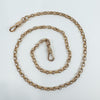 Vintage 9ct Rose Gold 15.8” Belcher / Rolo Chain Necklace 2x Dog Clips 375 10.5g