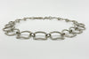 Vintage Sterling Silver Hammered Squares 17” Necklace / Chain & T-Bar Toggle 925