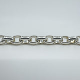 Sterling Silver Chunky Oval Belcher Chain 9.5” Bracelet Unisex 50g