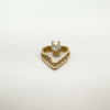 Vintage 9ct Gold Heart CZ Pendant 
