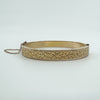 Antique 9ct Rose Gold Oval Ivy Engraved Hinged Bangle Bracelet 375 Chester 1898