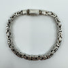 Chunky Sterling Silver 9.5” Byzantine Bracelet 925 Heavy 49g Unisex