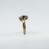 Vintage 9ct Gold 0.60ct Diamond & Sapphire Trilogy Ring Size N (London 1979) 