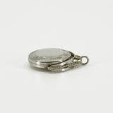 Vintage Sterling Silver Articulated Round Foliate Engraved Locket 925 Birm 1994