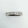 14ct White Gold 0.30ct Diamond Band Ring Size I Wedding Eternity ( Re-Plated ) 