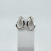 Sterling Silver Large Chunky Oval Drop Earrings 925