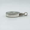 Large Chunky Vintage Double Sided Fob Black Onyx & White Mother of Pearl Pendant