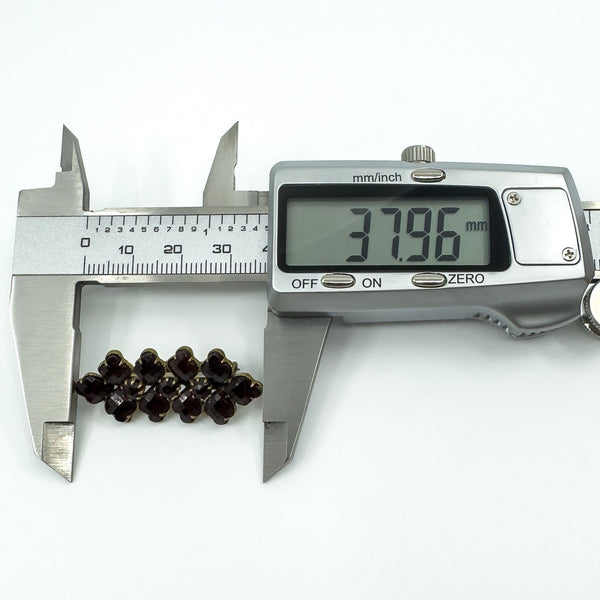 Antique Silver Gilt Bohemian Rose Cut Garnet Bar Brooch