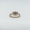 New Cognac Diamond Boat Ring Rose Gold Vermeil overlay in Sterling Silver