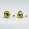 Vintage 9ct Gold Chunky Double Lovers Knot Stud Earrings 375 3g