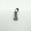 14ct White Gold CZ Bar Pendant / Charm 585