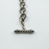 Vintage Sterling Silver Chunky 18.5” Fancy Link Chain & T-Bar Toggle 925 50g
