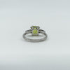 Sterling Silver 1.70ct Peridot Trilogy Ring Size N  