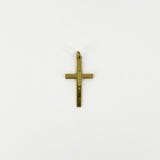 Vintage 18ct Gold Diamond Cut Christian Cross Pendant / Charm 750 Reversible