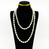 Extra Long Chunky Freshwater White Pearl 42" Necklace