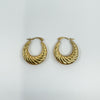 Vintage 9ct Gold Small Chunky Twisted Hoop Earrings