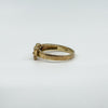 Vintage 9ct Gold Diamond Buckle Ring 375 Size M 