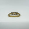 Vintage 18ct Gold & Platinum 0.40ct Diamond Trilogy Engagement Ring Size P