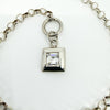 Vintage Sterling Silver 16.8” Rolo Chain & CZ T-Bar Toggle 925