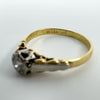 Vintage 18ct Gold & Platinum 0.20ct Diamond Solitaire Ring 750 Size N