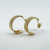 Vintage 9ct Gold Diamond Cut / Herringbone Hoop Earrings