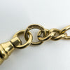 Vintage 9ct Gold Figaro Chain 7.8” Bracelet & T-Bar Charm 375 (Birmingham 1991)