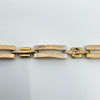 Vintage 9ct Rose Gold Rectangular Links 7.5” Bracelet 375