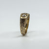 Chunky Vintage 9ct Gold 1.30ct Starburst Diamond Trilogy Ring Gypsy Band Size U
