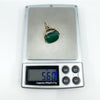 Vintage 9ct Gold Green Chrysoprase Fob Pendant / Charm (London 1980)