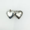 Large Vintage Sterling Silver Foliate Engraved Heart Photo Locket / Pendant 925