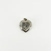 Vintage Sterling Silver Foliate Engraved Heart Photo Locket / Pendant 925