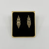 Large Vintage 9ct Gold 4 Bar Gate Drop Earrings 375