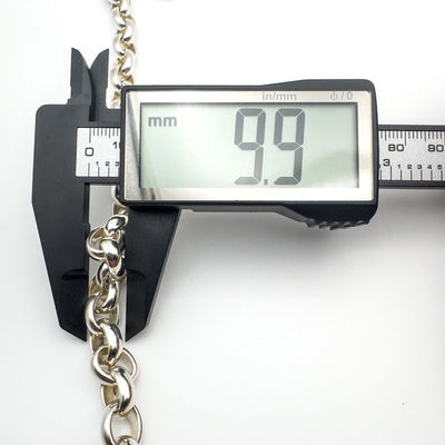 Chunky 18” Belcher Chain / Necklace in Sterling Silver 925 Heavy 97g