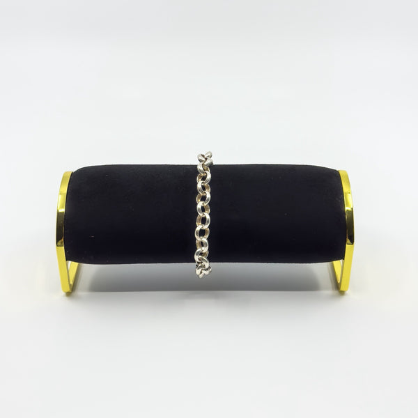 Sterling Silver Chunky Belcher Chain 7.5” Bracelet 925 Adjustable 16g