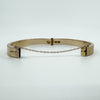 Antique 9ct Rose Gold Oval Ivy Engraved Hinged Bangle Bracelet 375 Chester 1898