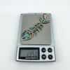 Large Vintage Articulated Skeleton Fish Turquoise Pendant 925