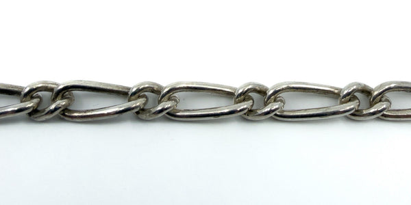 Chunky Vintage Sterling Silver 18” Figaro Chain 925 (Sheffield 1996)