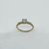 Vintage 14ct Gold 0.25ct Diamond Solitaire Ring 585 Size M 1/2