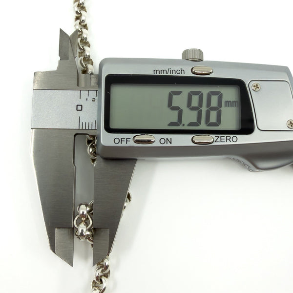 Chunky Vintage Sterling Silver 30” Rolo Links Chain / Necklace 925 70g (1994)