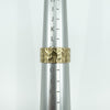 Vintage 9ct Gold Wide Chevron Engraved Full Band Ring 375 Size L (London 1972)