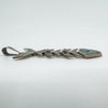 Large Vintage Articulated Skeleton Fish Turquoise Pendant 925