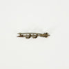 Antique Victorian 9ct Rose Gold Double Lucky Horseshoe & Arrow Brooch 375