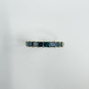 9ct Gold 0.48ct Blue Diamond Half Hoop Eternity Ring 375 Size N