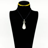 Chunky Vintage Double Sided Blue Agate & MOP Pendant 925 by David Scott Walker