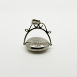 Vintage Sterling Silver Articulated Oval Foliate Engraved Locket 925 (Birm 1997)