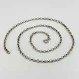 Vintage Sterling Silver 22” Rolo Chain / Necklace 925