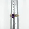 Vintage 9ct Gold 1.75ct Diamond & Amethyst Ring 375 Size R 2004