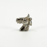 Chunky Vintage Sterling Silver Horse Head Charm / Pendant 925