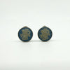 Vintage Sterling Silver Jasper Ware Blue Cameo Clip on Earrings 925