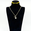 Vintage Sterling Silver 16.8” Rolo Chain & CZ T-Bar Toggle 925